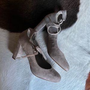 Grey Suede Heels